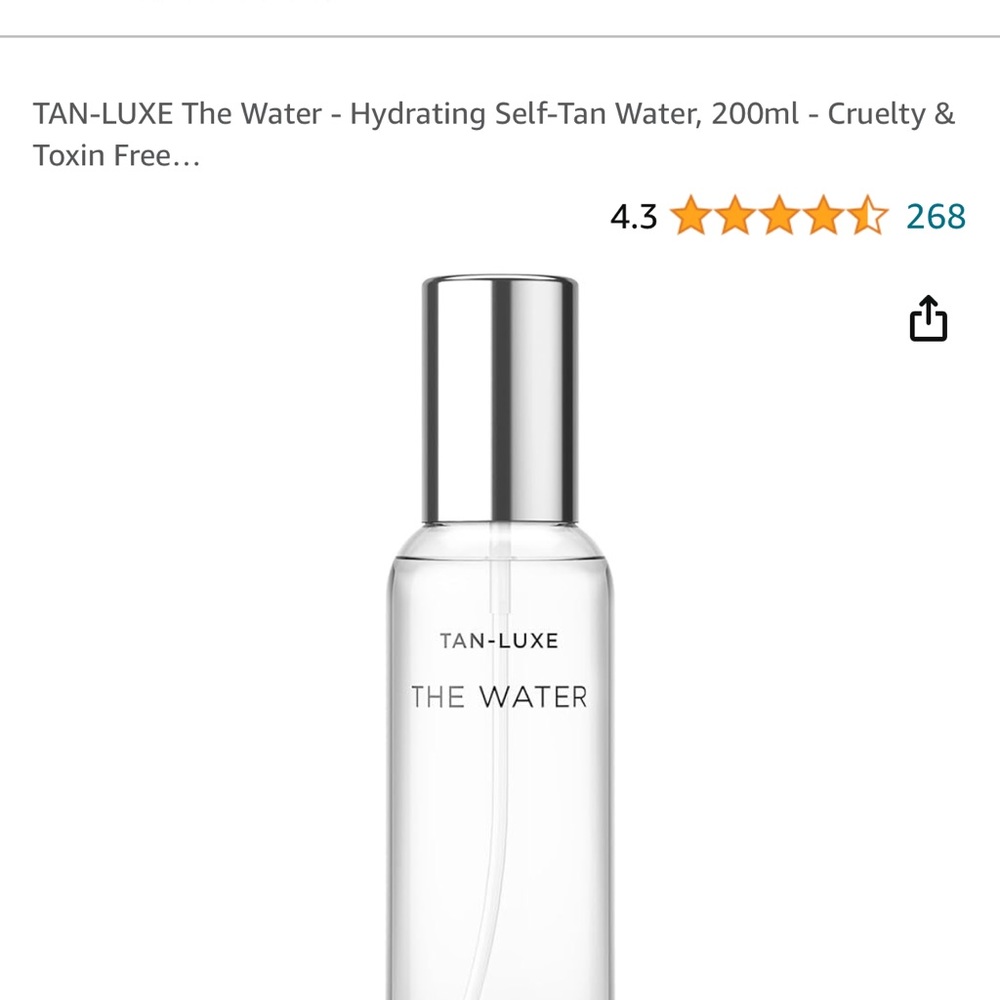 Tan-Luxe The Water Self Tanner. Light/Medium. Not quite dark enough for my skin.